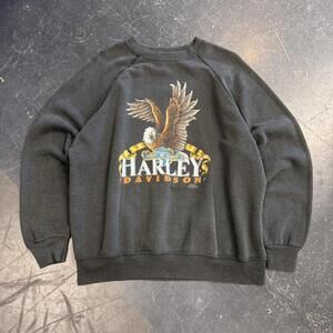 Vintage 1987 3D Emblem Harley Davidson New York Crewneck